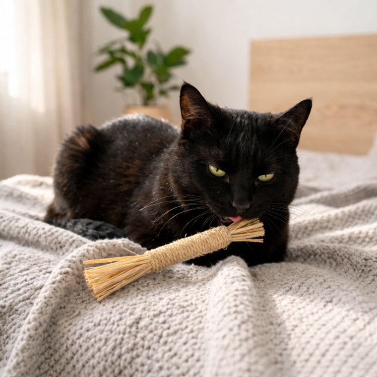 Le bâton naturel qui occupe votre chat, nettoie ses dents et le rend plus